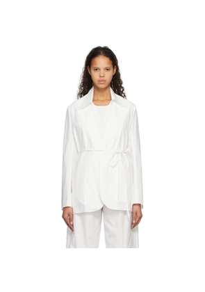 Subtle Le Nguyen White Collarless Jacket