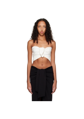 Vejas Maksimas Off-White Gathered Camisole