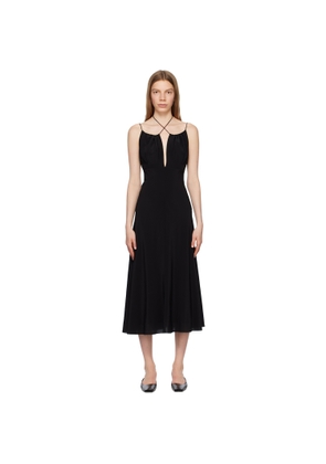 TOTEME Black Gathered Maxi Dress