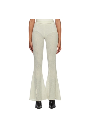 Yuzefi Off-White Flared Trousers