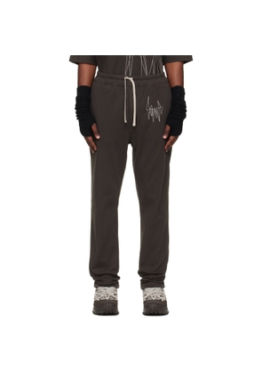Rick Owens Moncler + Rick Owens Brown Jogger Sweatpants