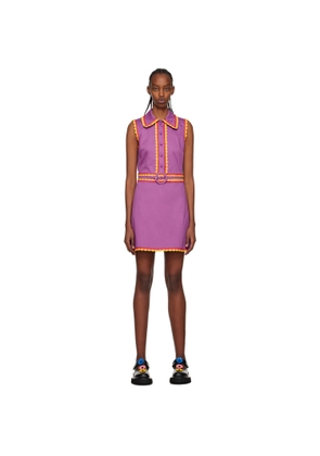 Moschino Purple Belted Minidress