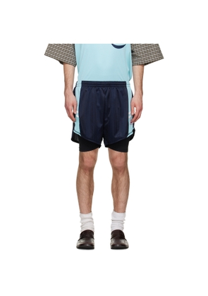 Martine Rose Navy Double Football Shorts