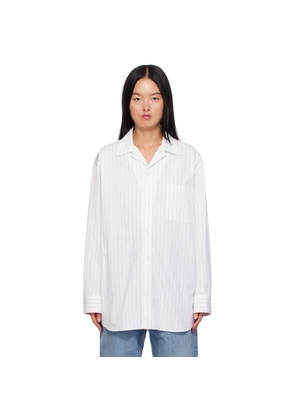 Bottega Veneta White Pinstripe Shirt