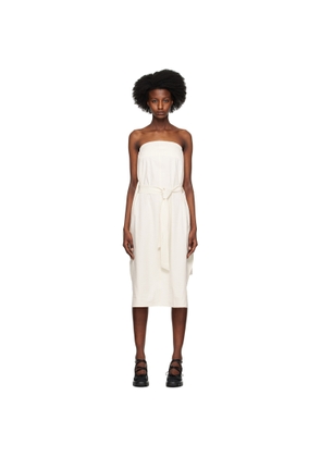 RECTO Off-White Tube Top Midi Dress