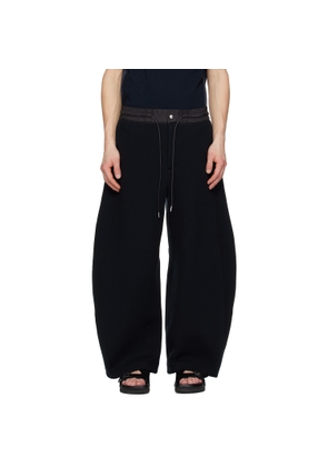 sacai Black Sponge Sweatpants