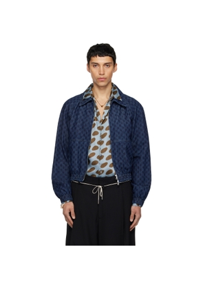 Dries Van Noten Navy Vinnys Denim Jacket