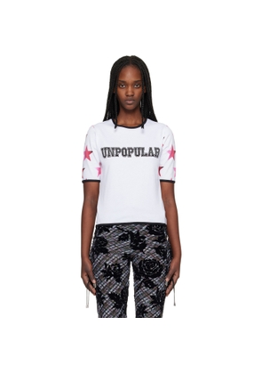 Chopova Lowena White 'Unpopular' Fitted Jersey T-shirt