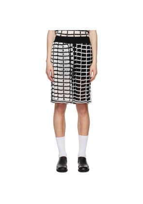 RTA Black & White Elisa Shorts