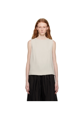 BITE Off-White Raw Tank Top