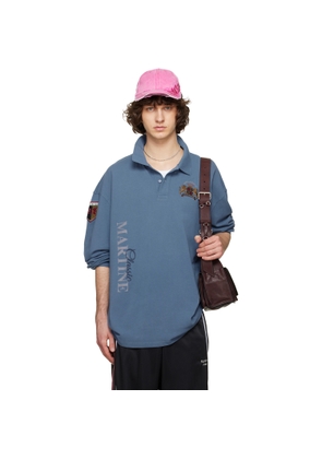 Martine Rose Navy L/S Polo