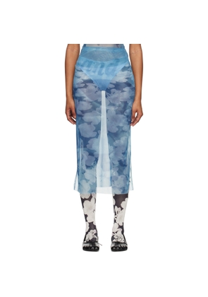 ELLISS Blue Graphic Maxi Skirt