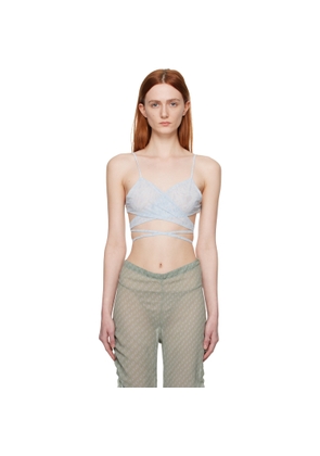 Jade Cropper SSENSE Exclusive Blue Bra