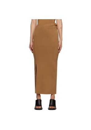 SIR. Brown Nadja Button Maxi Skirt