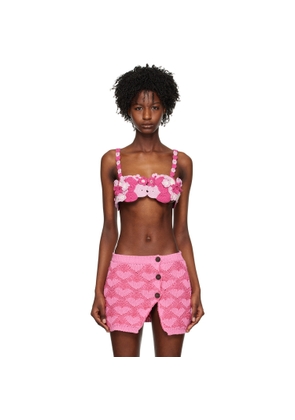 Marco Rambaldi Pink Sweetheart Neck Bra