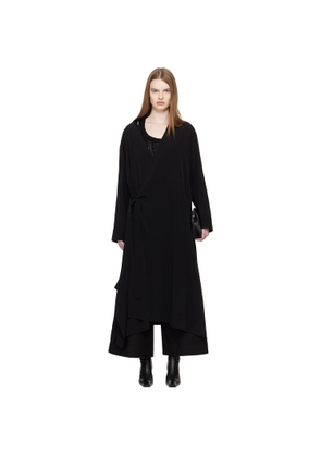 YOHJI YAMAMOTO Black Relaxed Fit Shirt Midi Dress