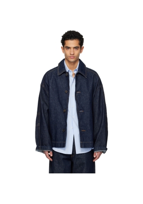 Dries Van Noten Navy Heavyweight Denim Jacket