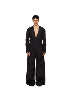 Rick Owens Black Temple LS Long Jumpsuit