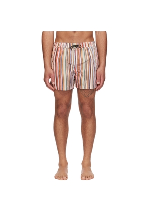 Paul Smith Multicolor 'Painted Signature Stripe' Swim Shorts