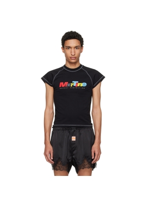 Martine Rose Black Raglan Shrunken T-shirt