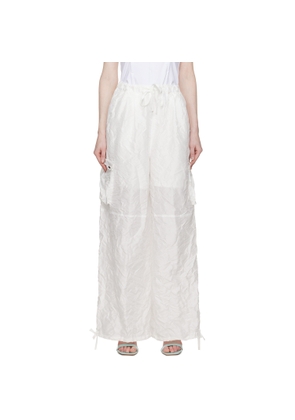 lesugiatelier White Crinkle Trousers