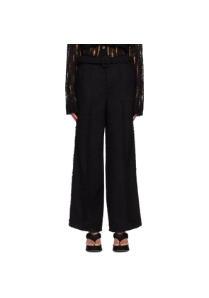 lesugiatelier Black Belted Trousers