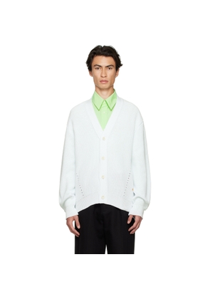RECTO Blue Relaxed-Fit Cardigan