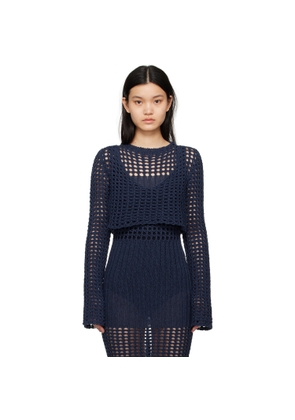 Elleme Navy Low Back Sweater