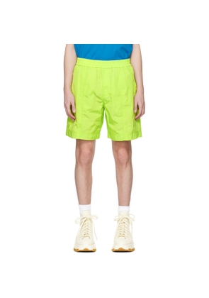 WOOYOUNGMI Green Paneled Shorts