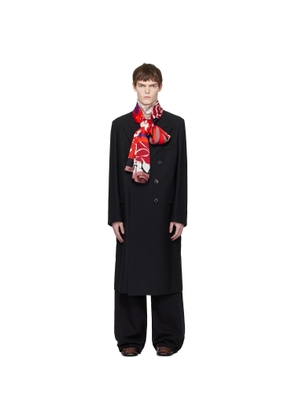 Dries Van Noten Black Double-Breasted Coat