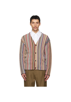 Paul Smith Multicolor 'Signature Stripe' Merino Wool-Blend Cardigan