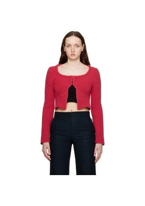 RECTO Red Chunky Cardigan