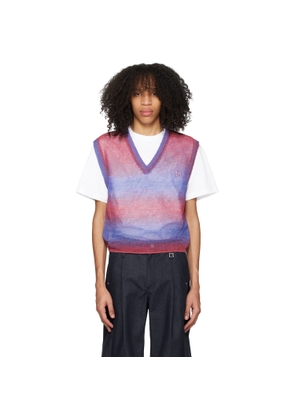WOOYOUNGMI Pink & Purple Gradient Stripe Vest