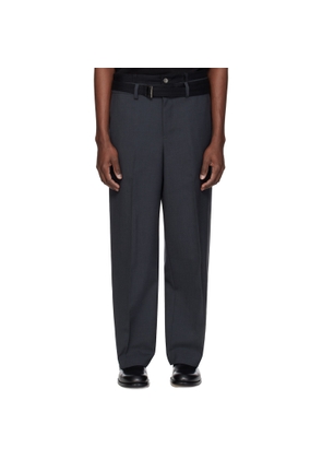 sacai Gray Suiting & Denim Trousers