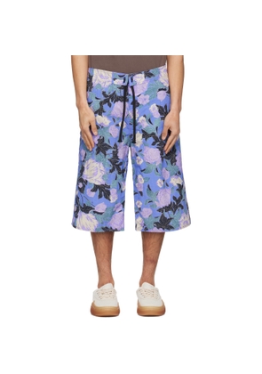 ERL Purple Printed Shorts