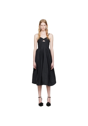 Pristine Black Revolver Midi Dress