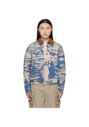 AMIRI Blue & Off-White Bleached Work Denim Jacket