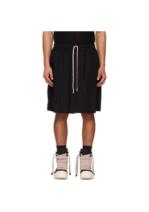 Rick Owens Black Temple Kilt Shorts