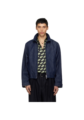 Dries Van Noten Navy Varington Denim Jacket