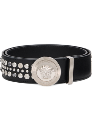 Versace Black Medusa Biggie Leather Belt