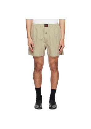 WILLY CHAVARRIA Taupe Willy Woven Boxer Shorts