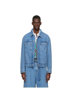 Dries Van Noten Blue Flap Pocket Denim Jacket
