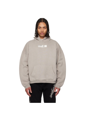 ALEXANDER DIGENOVA Gray 'Truth Serum' Shrunken Hoodie