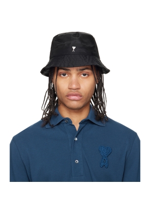 AMI Paris Black Ami de Coeur Stud Bucket Hat