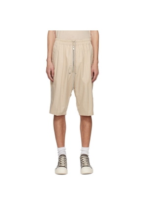 Rick Owens Beige Temple Bela Pods Shorts