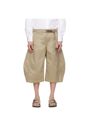 sacai Beige Cotton Chino Trousers