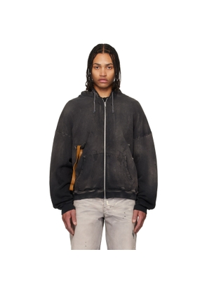 ALEXANDER DIGENOVA Black Rubber Band Hoodie