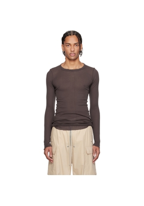 Rick Owens Brown Temple Rib LS T-shirt