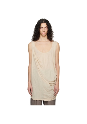 Rick Owens Beige Temple Pony Tank Top