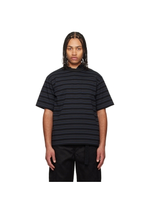 sacai Navy Horizontal Stripe T-Shirt